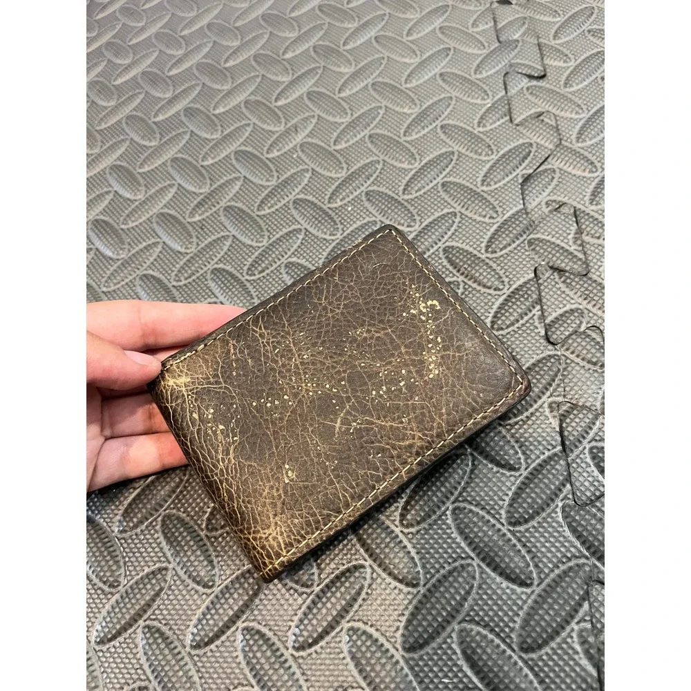 Relic Bifold Wallet Mens OS Brown Distressed Leather Skull Studs Biker Edgy